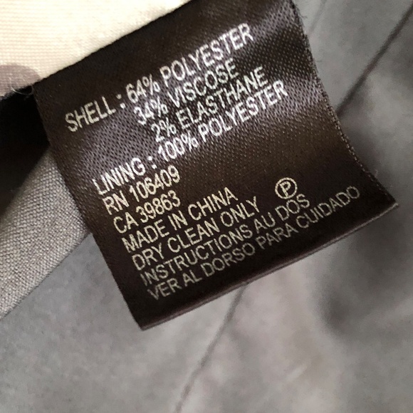 Tahari by Arthur S. Levine Belted Split Neck Sheath Dress - Size 4, gray - Picture 9 of 9